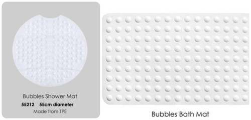 Bubbles shower mat round - shower,