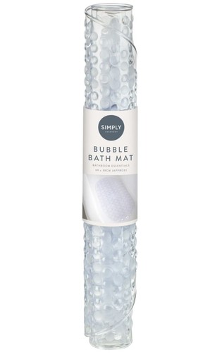 White bubble bath mat non - bath,